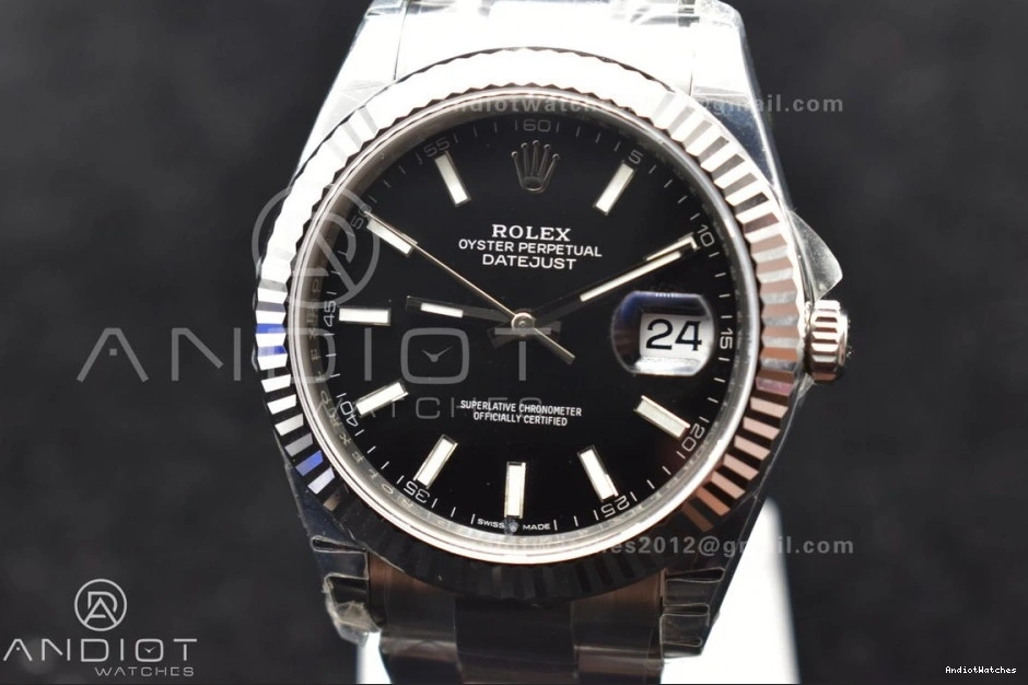 615 VSF VS SS on Best Black Sleek Edition 1:1 DateJust 904L Bracelet Dial 41 126334 Oyster 0916